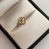 Herraje Trebol Diamantado Oro amarillo 18k 0,4 Gr / 1,5 Cm