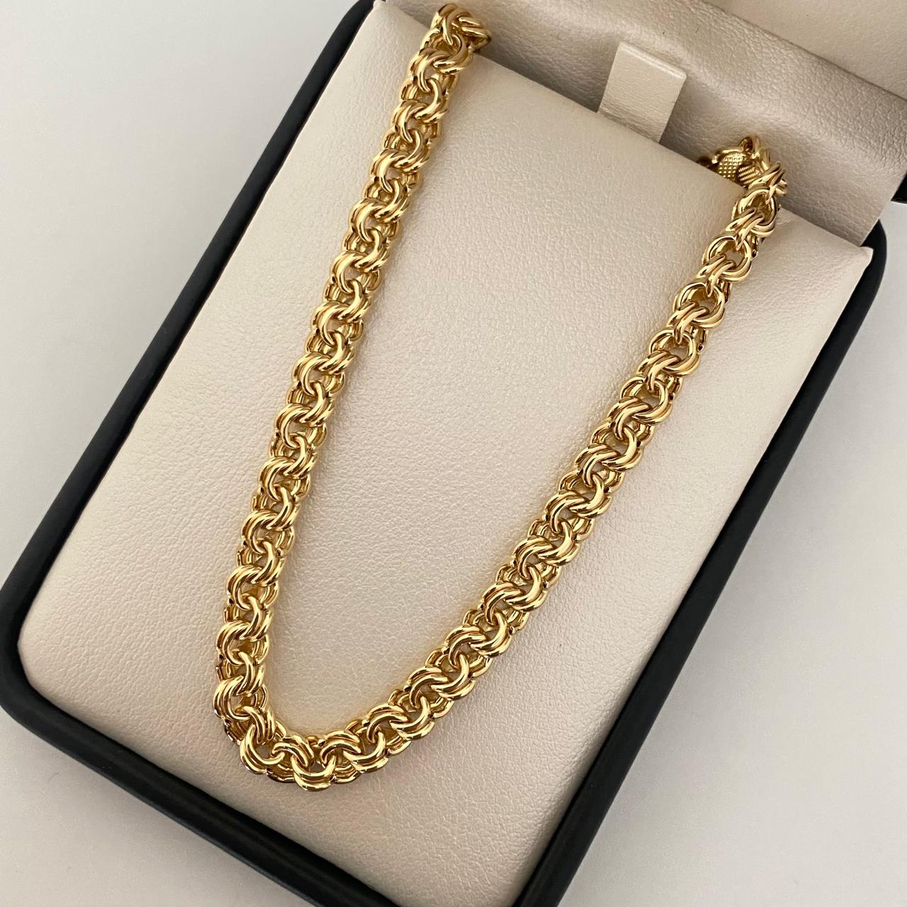 Cadena It cubana trenzada Oro amarillo 18k +2 / 34,65 Gr / 6,0 mm / 60 Cm