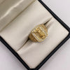 Anillo San Miguel Arcangel Oro amarillo 18k / Talla 10 1/2 / 8 Gr / 5,7 mm