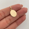 Dije Placa Ovalada Oro amarillo 18k 0,85 Gr / 12,0 mm / 2,2 Cm