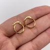 Candonga diamantada Oro amarillo 18k 0,96 Gr / 1,2 Cm