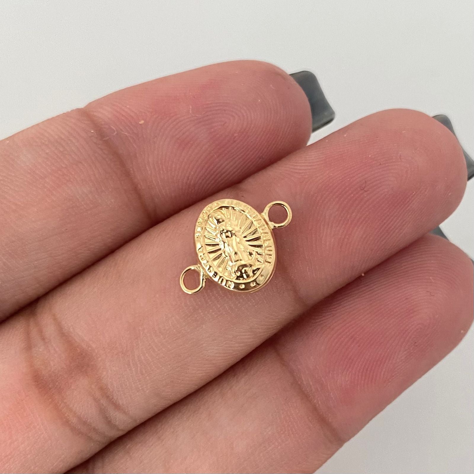Herraje virgen guadalupe Oro amarillo 18k 0,4 Gr / 1,4 Cm