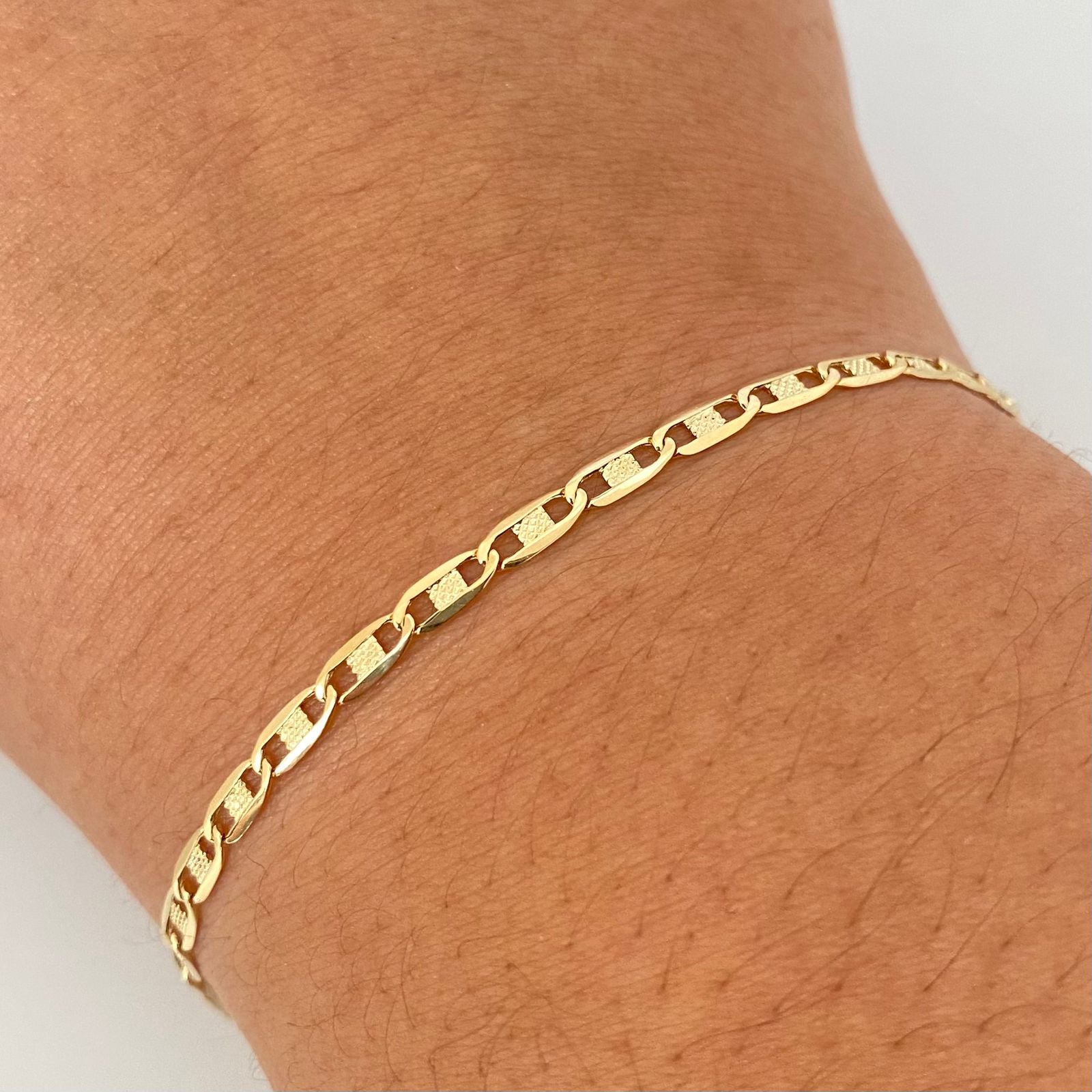 Pulso It plano  Oro amarillo 18k +1 / 1,8 Gr / 2,8 mm / 19,5 Cm