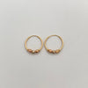 Candonga Imperdibles balin 3 mm diamantado Oro amarillo 18k 1,15 Gr / 1,5 Cm