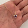 Cadena It set con topacio en corazon y diamantes de 1.5mm  Oro amarillo 18k 1,85 Gr / 9,42 mm / 45 Cm