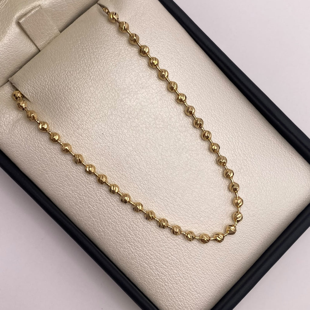 Pulso militar diamantado Oro amarillo 18k +1 / 5,80 Gr / 3,05 mm / 19,5 Cm Broche 0,40