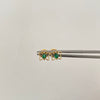 Topos Mariposa Circon verde Oro amarillo 18k 0,65 Gr / 5,7 mm