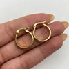 Candonga lisa con tornillo  Oro amarillo 1,9 Gr / 2 Cm