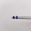 Topos gota circón azul rey Oro amarillo 18k 0,7 Gr / 3,4 mm