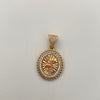 Dije Placa San Miguel Tres oros 18k 3,05 Gr / 15,3 mm / 2,5 Cm