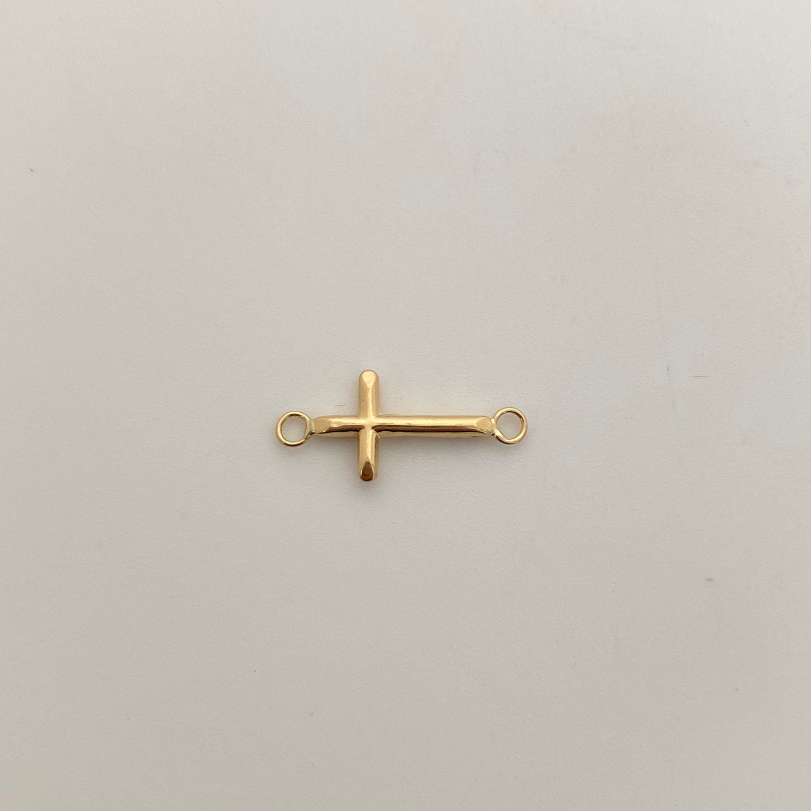 Herraje Cruz Tubular Oro amarillo 18k 3,2 Gr / 2,1 Cm