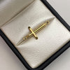 Herraje cruz lisa Oro amarillo 18k 0,52 Gr / 2,5 Cm