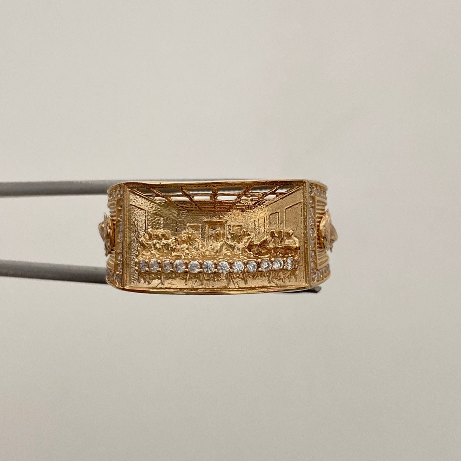 Anillo Ultima Cena Casting Oro amarillo 18k / Talla 11 / 9,55 Gr / 8,8 mm