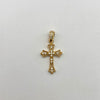 Dije cruz circones blancos Oro amarillo 18k 1 Gr / 12,65 mm / 2,5 Cm