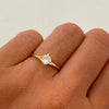 Anillo Solitario Oro amarillo 18k / Talla 6 / 1,65 Gr / 2,2 mm