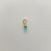 Dije Canutillo de Esmeralda Oro amarillo 18k 0,15 Gr / 2 mm / 1,1 Cm