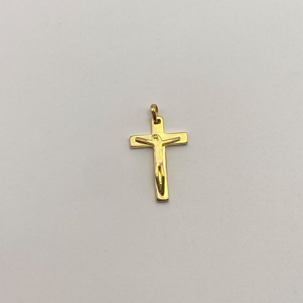 Dije Cruz cristo Oro amarillo 18k 1,6 Gr / 13,5 mm / 2,3 Cm