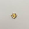 Herraje Virgen de Guadalupe Casting Blanco Oro amarillo 18k 1,3 Gr / 1,5 Cm