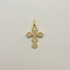 Dije Cruz Circones rosados Oro amarillo 18k 2,45 Gr / 17,4 mm / 3,2 Cm