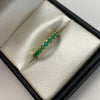 Anillo churumbela 15 esmeraldas 0.05qt  Oro amarillo / Talla 5 3/4 / 2,35 Gr