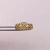Anillo 15 circones blancos Oro amarillo 18k / Talla 6 / 2,09 Gr