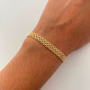 Pulso It China Dos Carriles Oro amarillo 18k +1 / 8,9 Gr / 6,2 mm / 20 Cm