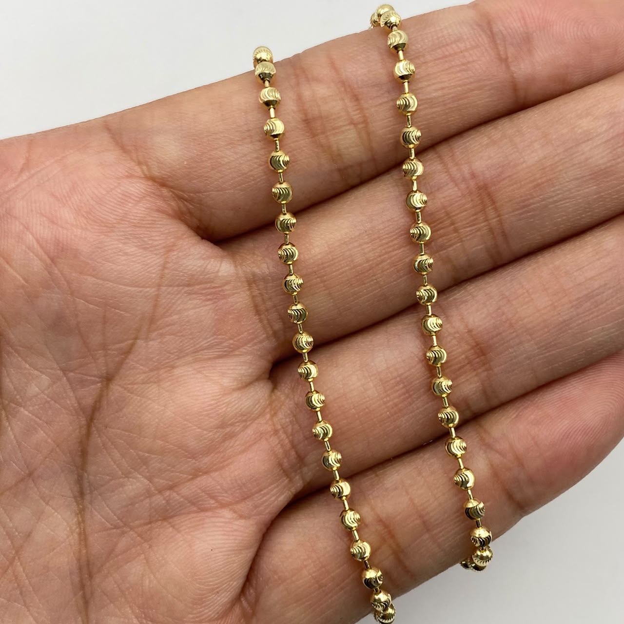 Cadena Militar luna Oro amarillo 18k +3 / 10,90 Gr / 2,4 mm / 60 Cm Broche 0,40