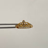 Anillo 15 Corona Circones Blanco Oro amarillo 18k / Talla 8 / 2,75 Gr
