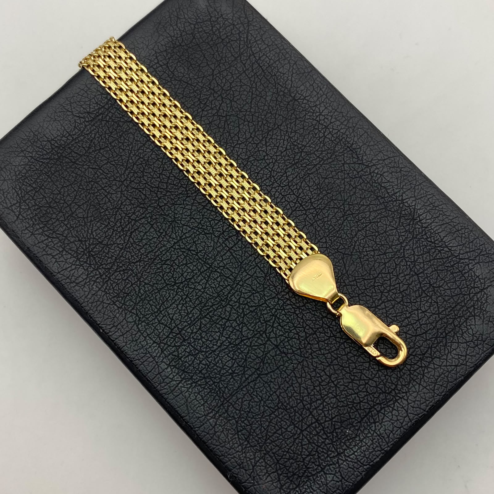 Pulso It Chino 2 carriles Oro amarillo 18k +1 / 14,2 Gr / 9,3 mm / 21,2 Cm