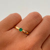 Anillo Silitario Casting Verde Oro amarillo 18k / Talla 8 / 1,2 Gr / 1,5 mm