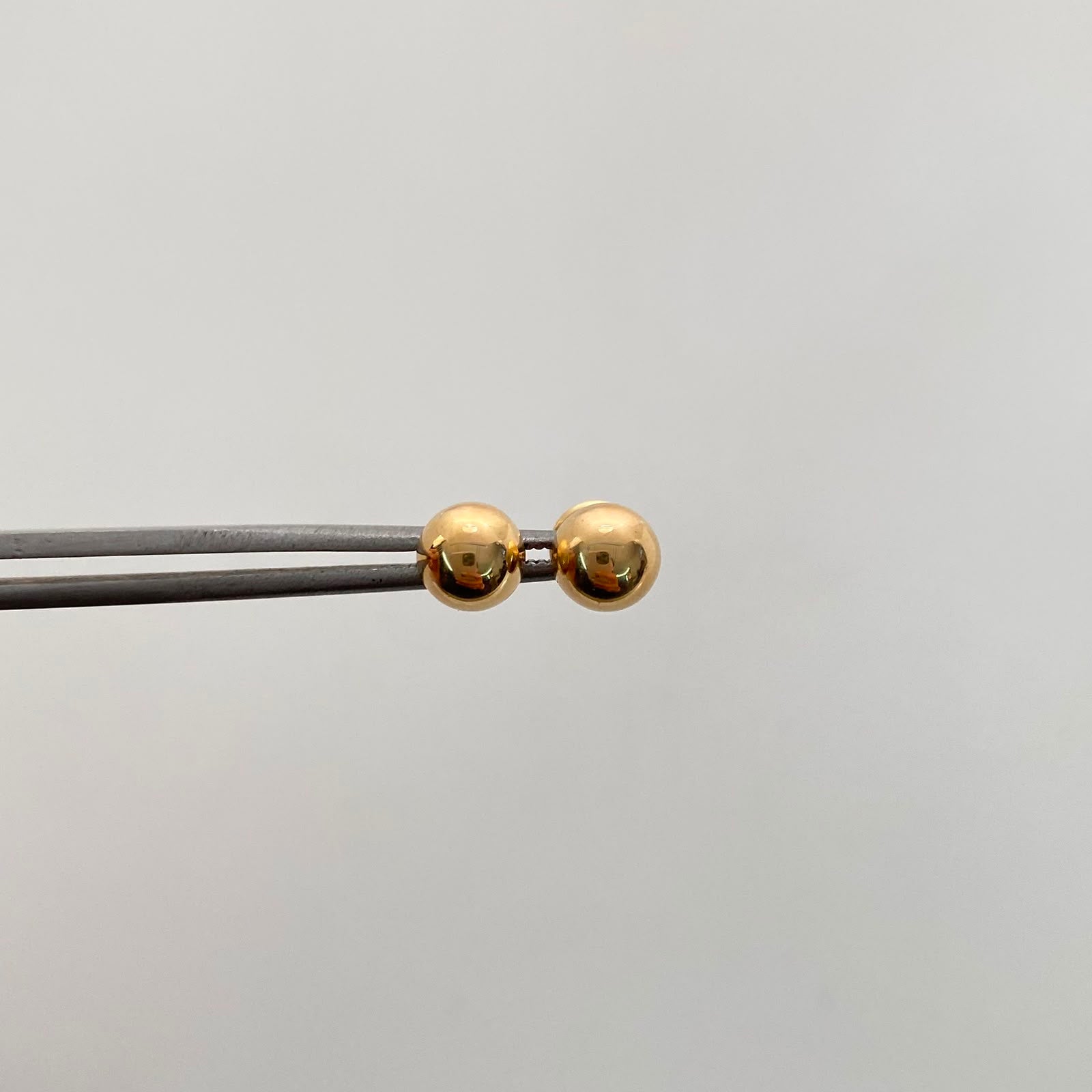 Topos Media Bola Liso 6mm Oro amarillo 18k 0,55 Gr