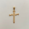 Dije Cruz clavos casting blanco Oro amarillo 18k 4,2 Gr / 27,6 mm / 4,7 Cm