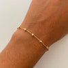 Pulso It Mini Rollon bolas diamantadas 3mm Oro amarillo 18k +4 / 1,55 Gr / 0,7 mm / 19 Cm