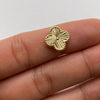 Herraje tambor trebol vc diamantado Oro amarillo 1,1 Gr / 1 Cm