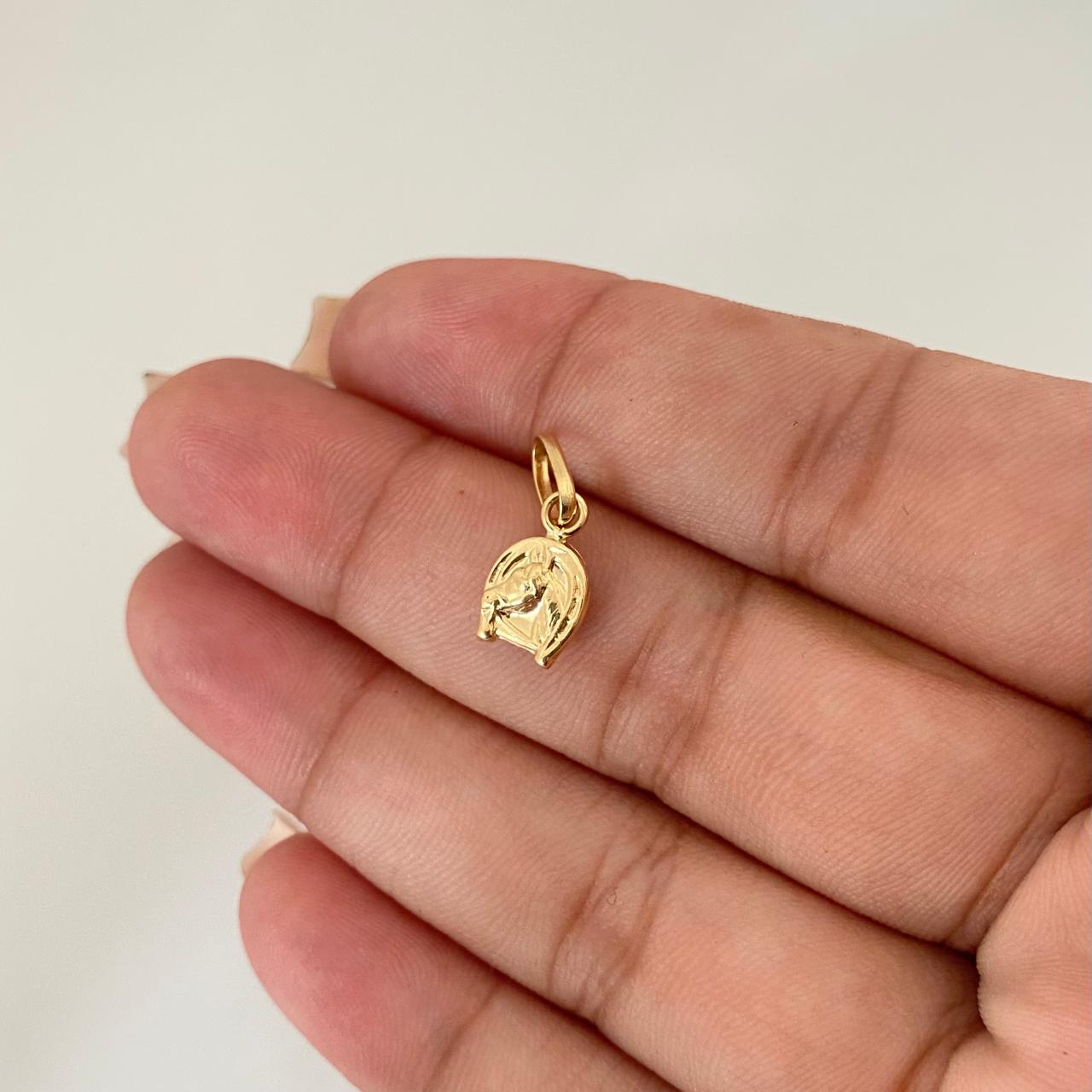 Dije herradura de caballo Oro amarillo 18k 0,7 Gr / 1,8 Cm