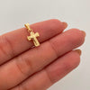 Dije Cruz Cristo Oro amarillo 18k 0,4 Gr / 8,7 mm / 1,7 Cm