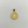 Dije Corona rx circones blancos Oro amarillo 18k 3,3 Gr / 18,4 mm / 2,5 Cm