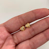 Topos corazon plano diamantado  Oro amarillo 18k 0,45 Gr / 7 mm
