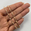 Cadena Rustica Barriles  Oro rosa 6,65 Gr / 3,6 mm / 60 Cm Broche 0,40