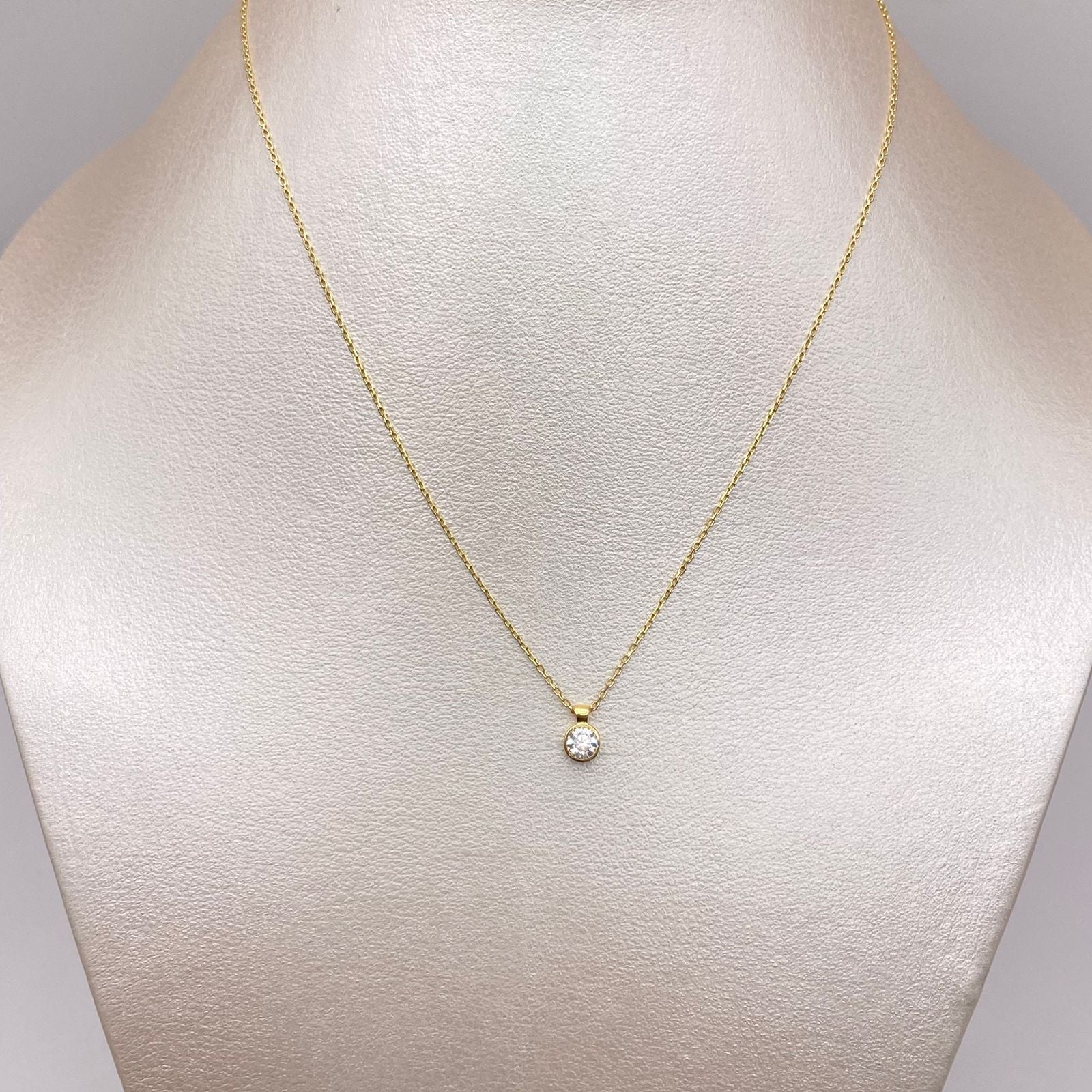 Cadena It Aro seguido especial Dije Circon Oro amarillo 18k 1,7 Gr / 0,7 mm / 45 Cm