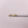 Anillo alas circones blancos Oro amarillo 18k / Talla 7 / 0,95 Gr / 1,06 mm
