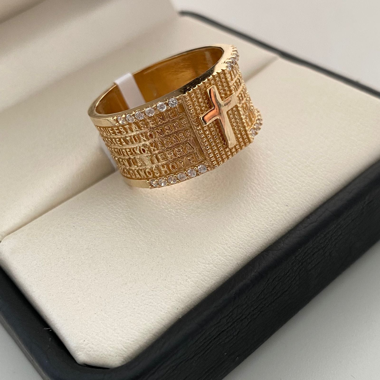 Anillo Padre nuestro Casting Oro amarillo 18k / Talla 10 / 10,0 Gr / 11,7 mm