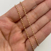 Cadena Mini Militar diamantada Oro rosa 18k +3 / 6,30 Gr / 1,6 mm / 50 Cm Broche 0,40