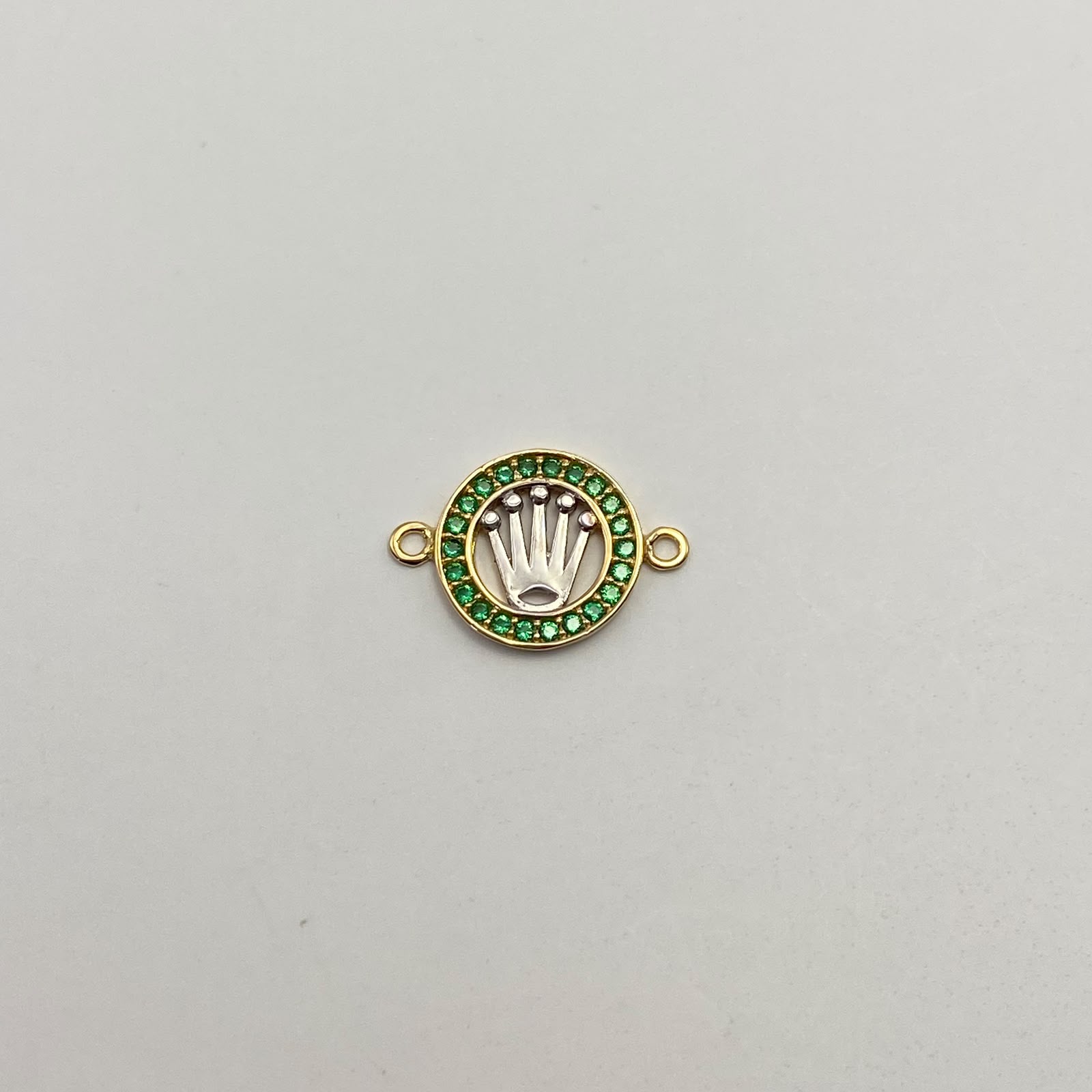 Herraje Corona rx Oro amarillo y Oro blanco 18k 1,3 Gr / 1,8 Cm