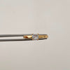 Anillo Solitario Oro amarillo 18k / Talla 6 1/2 / 1,25 Gr / 2 mm