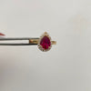 Anillo Circon Gota (por fabricacion) Oro amarillo 18k / Talla 6 / 4,5 Gr