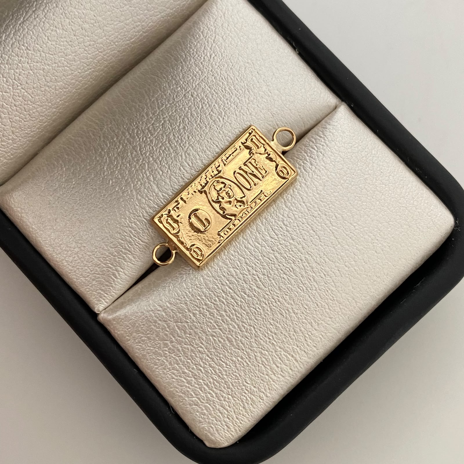 Herraje Dolar Oro amarillo 18k 1,05 Gr / 2,5 Cm