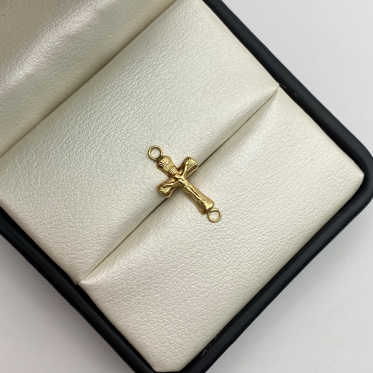 Herraje cruz cristo Oro amarillo 18k 0,45 Gr / 2,5 Cm