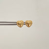 Topos corazon inflado borde diamantado  Oro amarillo 18k 0,75 Gr / 8,1 mm