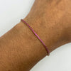 Pulso It tennis circón fucsia Oro amarillo 18k 1,55 Gr / 1,6 mm / 18 Cm